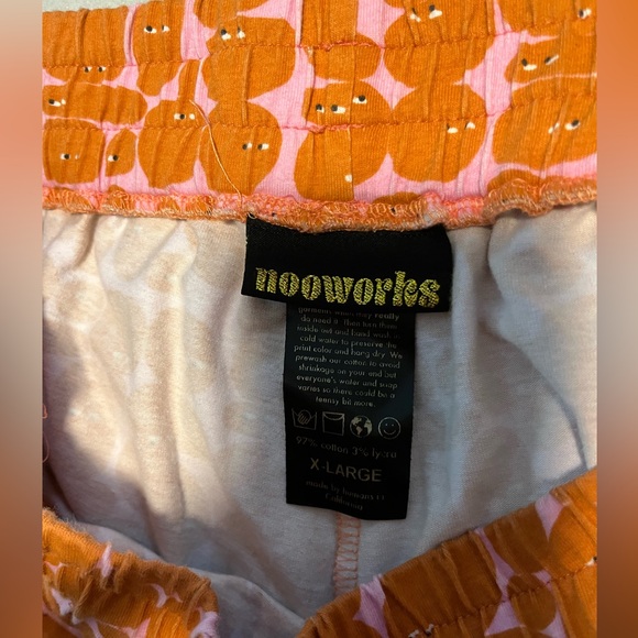 Nooworks Orange and Pink Patterned Joggers “Pebble People” - Picture 8 of 12